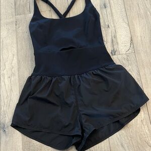 Free people black short romper /dress